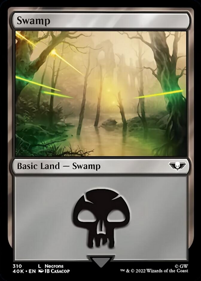 Swamp (310) (Surge Foil) [Universes Beyond: Warhammer 40,000] | Local Legends