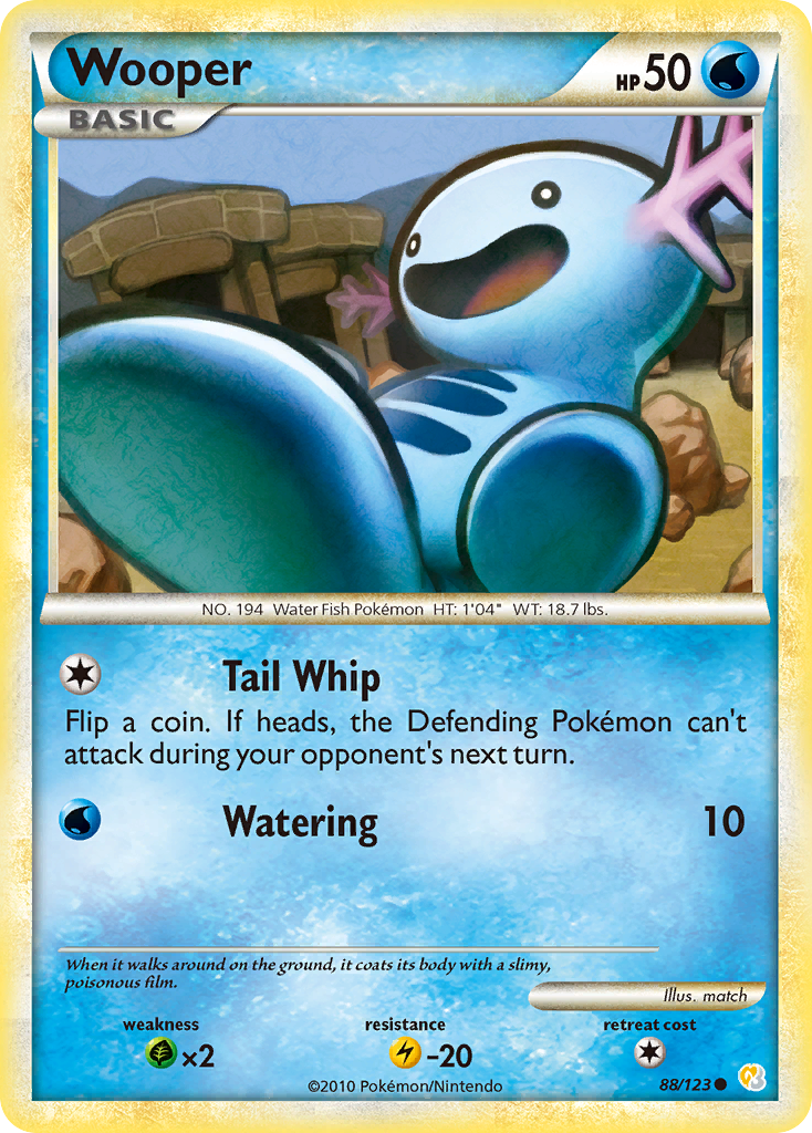 Wooper (88/123) [HeartGold & SoulSilver: Base Set] | Golgari Games