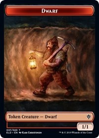 Dwarf // Food (17) Double-sided Token [Throne of Eldraine Tokens] | Golgari Games