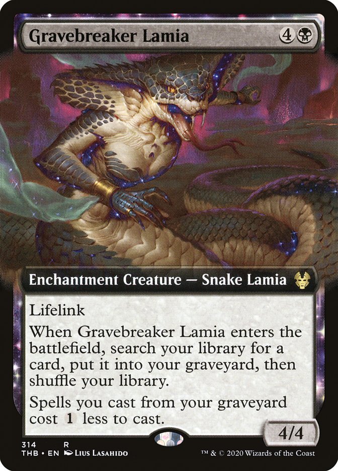 Gravebreaker Lamia (Extended Art) [Theros Beyond Death] | Golgari Games