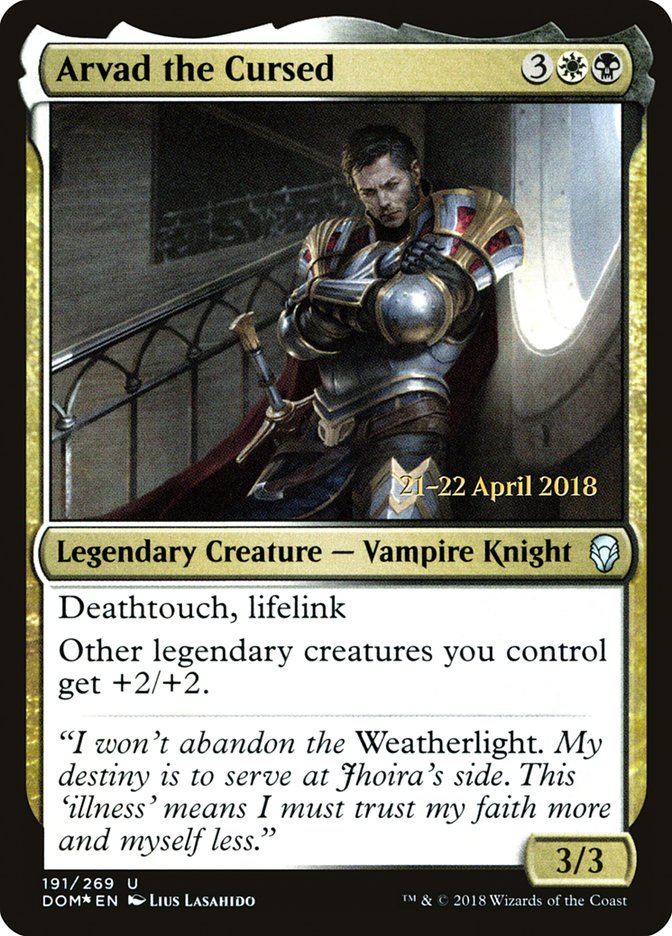 Arvad the Cursed [Dominaria Prerelease Promos] | Local Legends