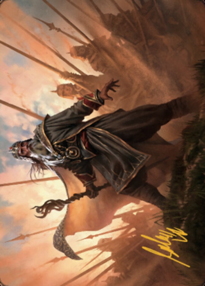 Hazezon, Shaper of Sand Art Card (Gold-Stamped Signature) [Dominaria United Art Series] | Local Legends