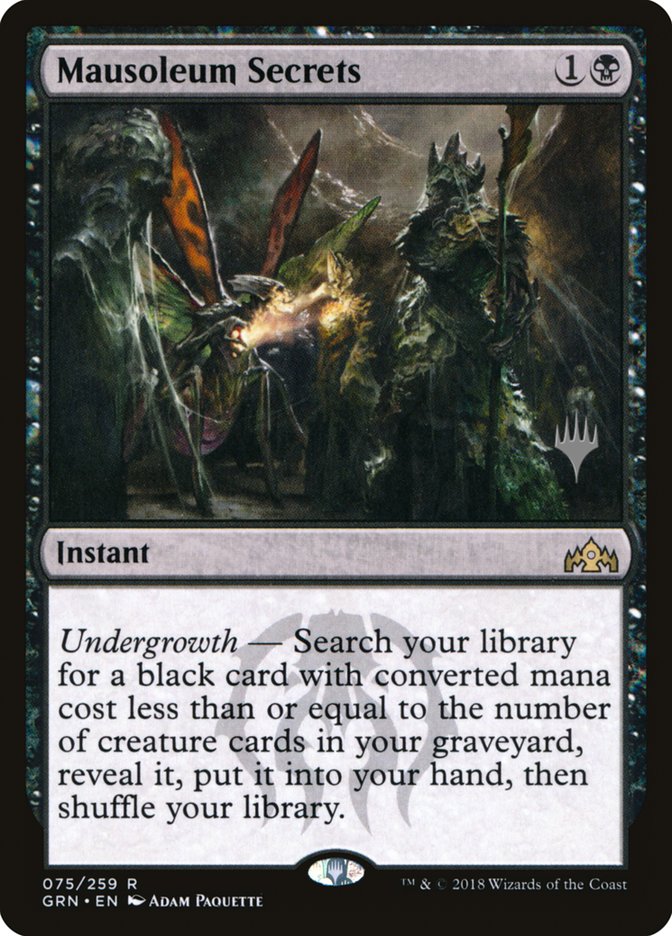 Mausoleum Secrets (Promo Pack) [Guilds of Ravnica Promos] | Golgari Games