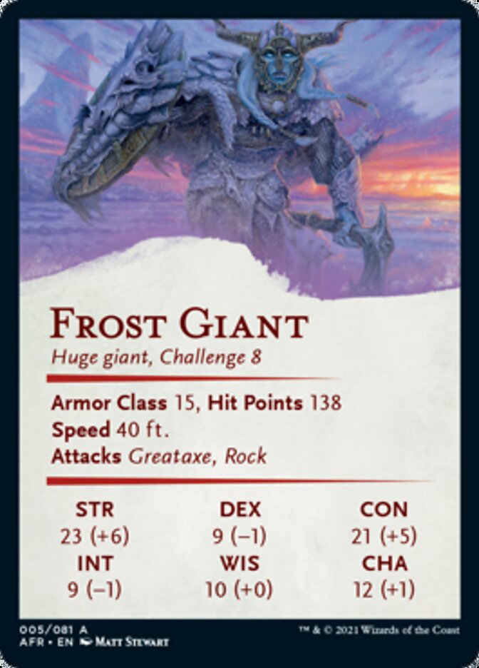 Frost Giant Art Card (Gold-Stamped Signature) [Dungeons & Dragons: Adventures in the Forgotten Realms Art Series] | Local Legends