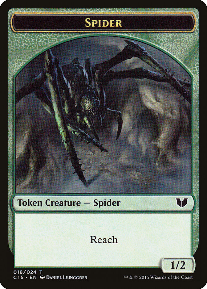 Saproling // Spider Double-Sided Token [Commander 2015 Tokens] | Golgari Games