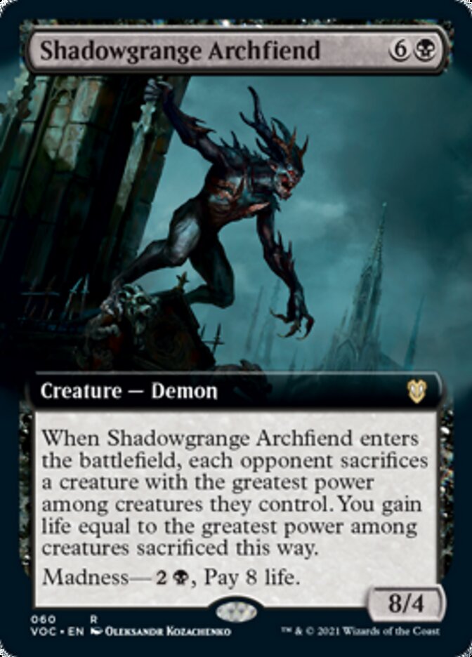 Shadowgrange Archfiend (Extended Art) [Innistrad: Crimson Vow Commander] | Golgari Games