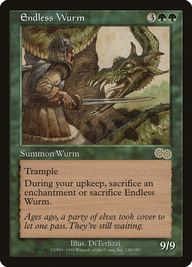 Endless Wurm [Urza's Saga] | Golgari Games