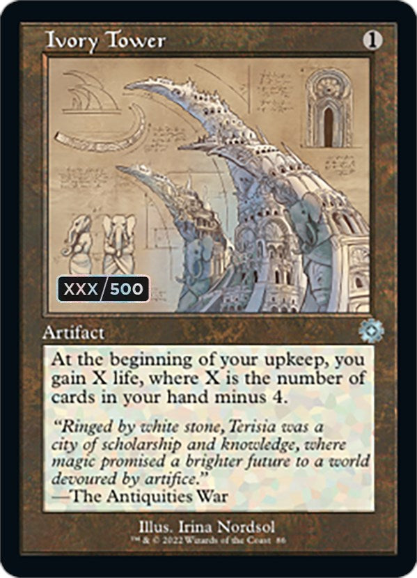 Ivory Tower (Retro Schematic) (Serial Numbered) [The Brothers' War Retro Artifacts] | Local Legends