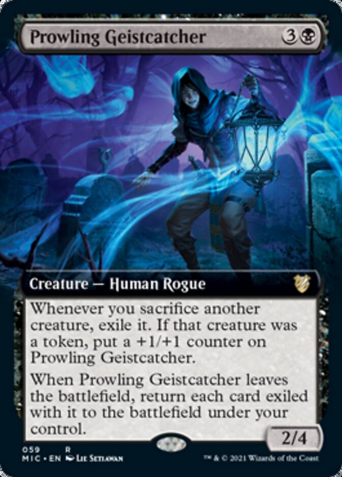 Prowling Geistcatcher (Extended Art) [Innistrad: Midnight Hunt Commander] | Golgari Games