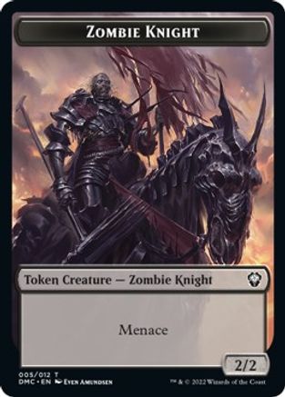 Zombie Knight // Goblin Double-sided Token [Dominaria United Commander Tokens] | Golgari Games