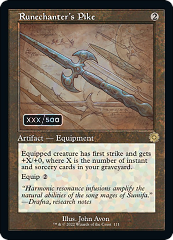 Runechanter's Pike (Retro Schematic) (Serial Numbered) [The Brothers' War Retro Artifacts] | Local Legends