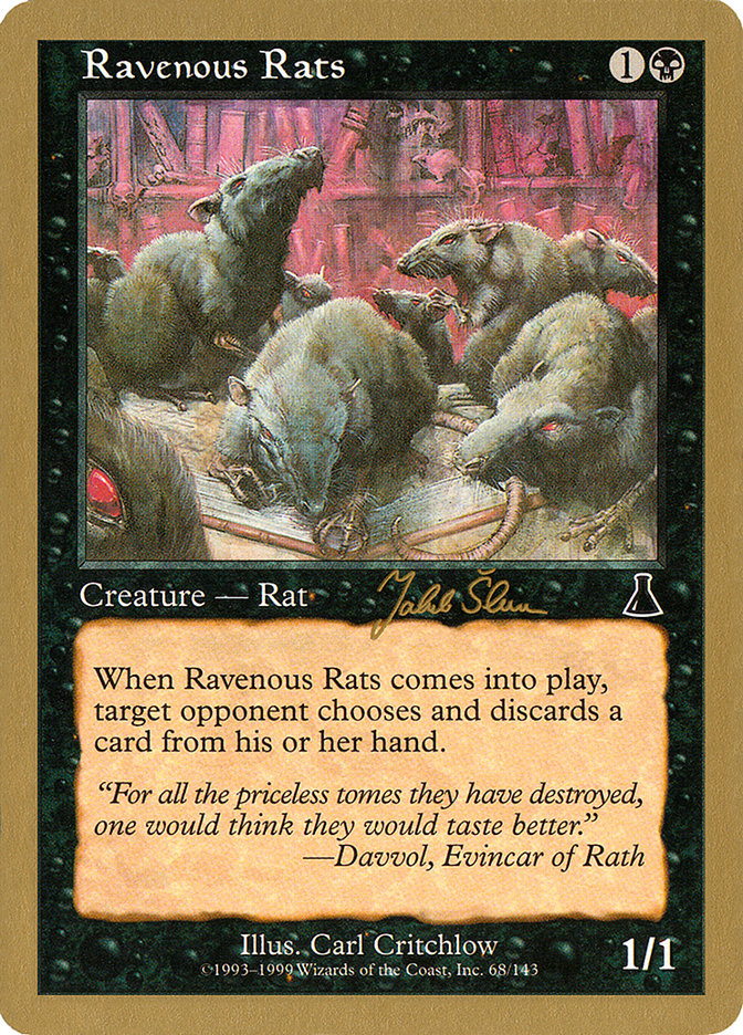 Ravenous Rats (Jakub Slemr) [World Championship Decks 1999] | Golgari Games