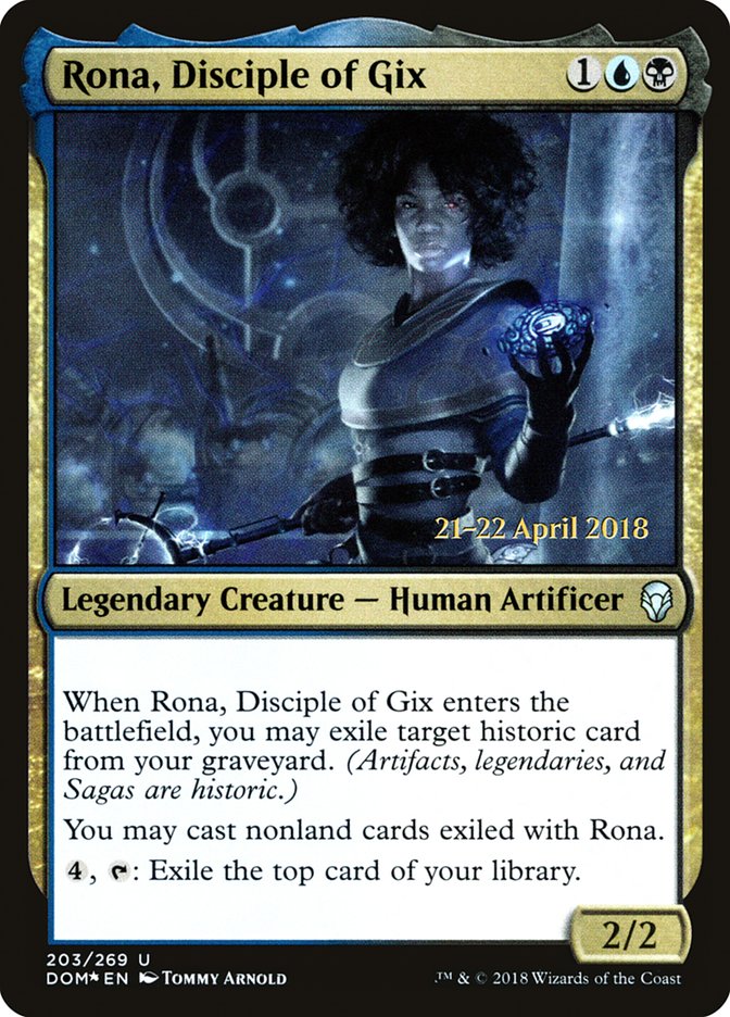 Rona, Disciple of Gix [Dominaria Prerelease Promos] | Local Legends