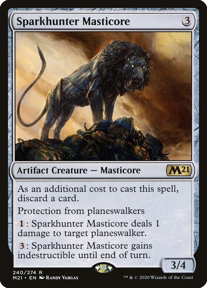 Sparkhunter Masticore [Core Set 2021] | Golgari Games