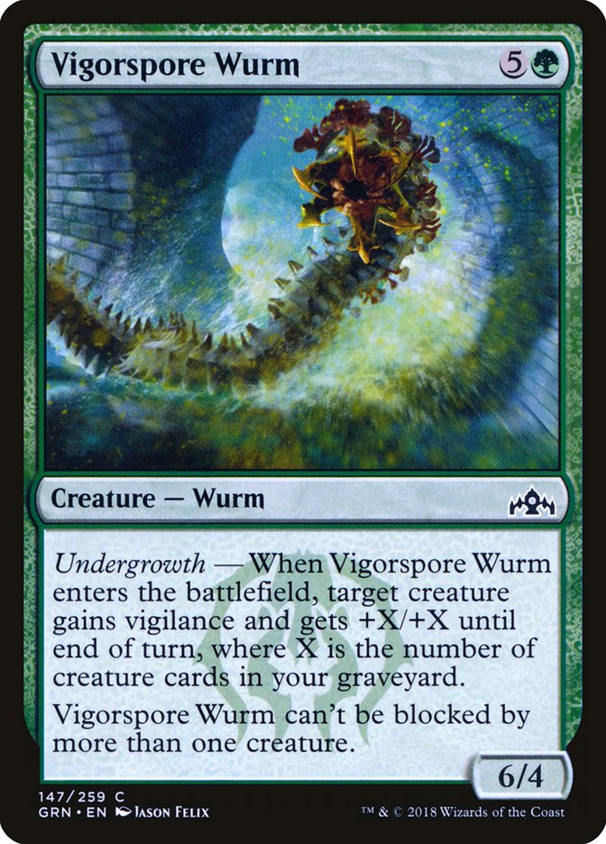 Vigorspore Wurm [Guilds of Ravnica] | Golgari Games