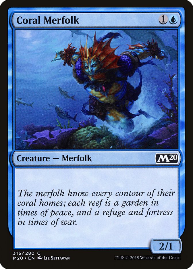 Coral Merfolk [Core Set 2020] | Golgari Games