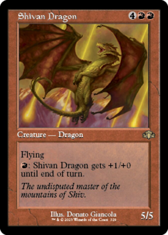 Shivan Dragon (Retro) [Dominaria Remastered] | Local Legends