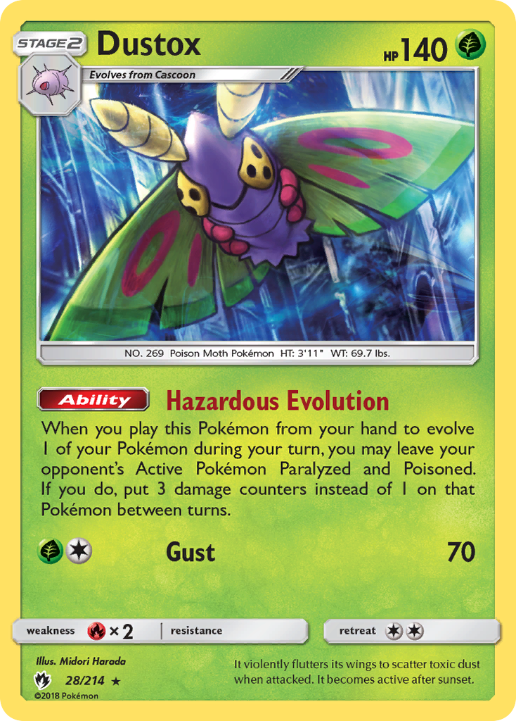 Dustox (28/214) [Sun & Moon: Lost Thunder] | Golgari Games