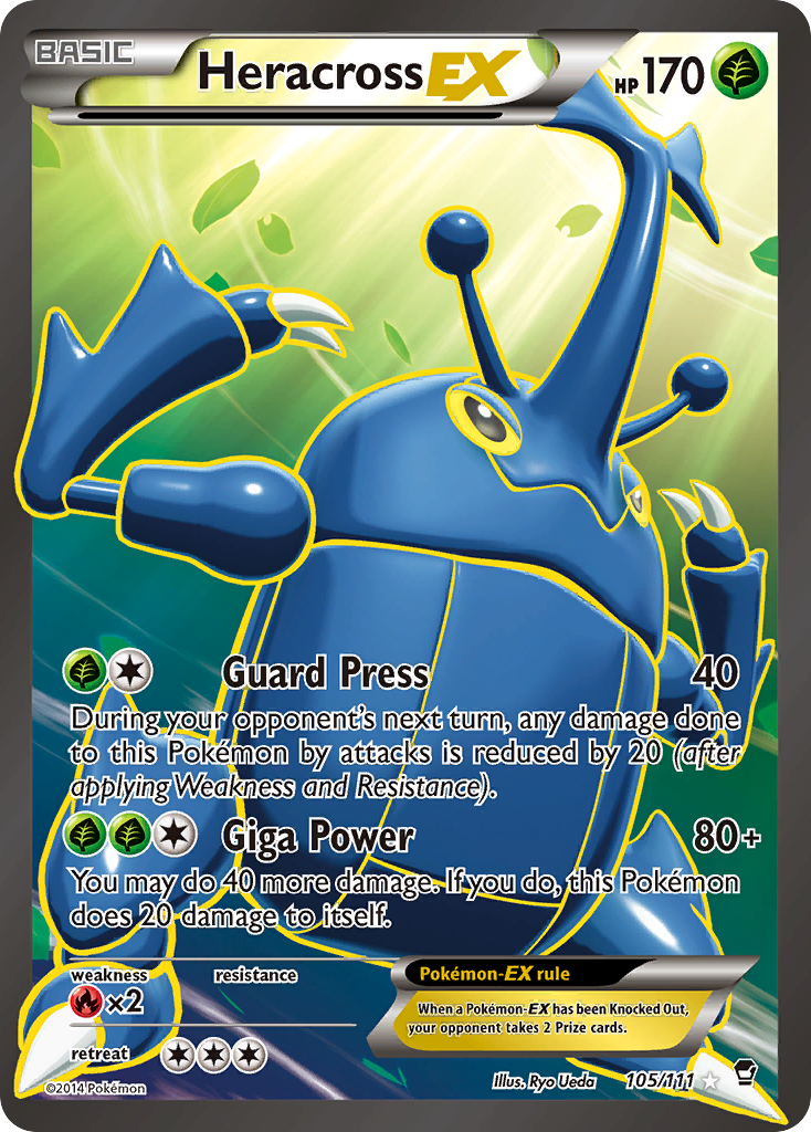 Heracross EX (105/111) [XY: Furious Fists] | Golgari Games