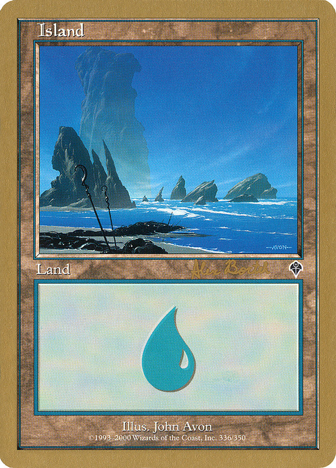 Island (ab336a) (Alex Borteh) [World Championship Decks 2001] | Golgari Games