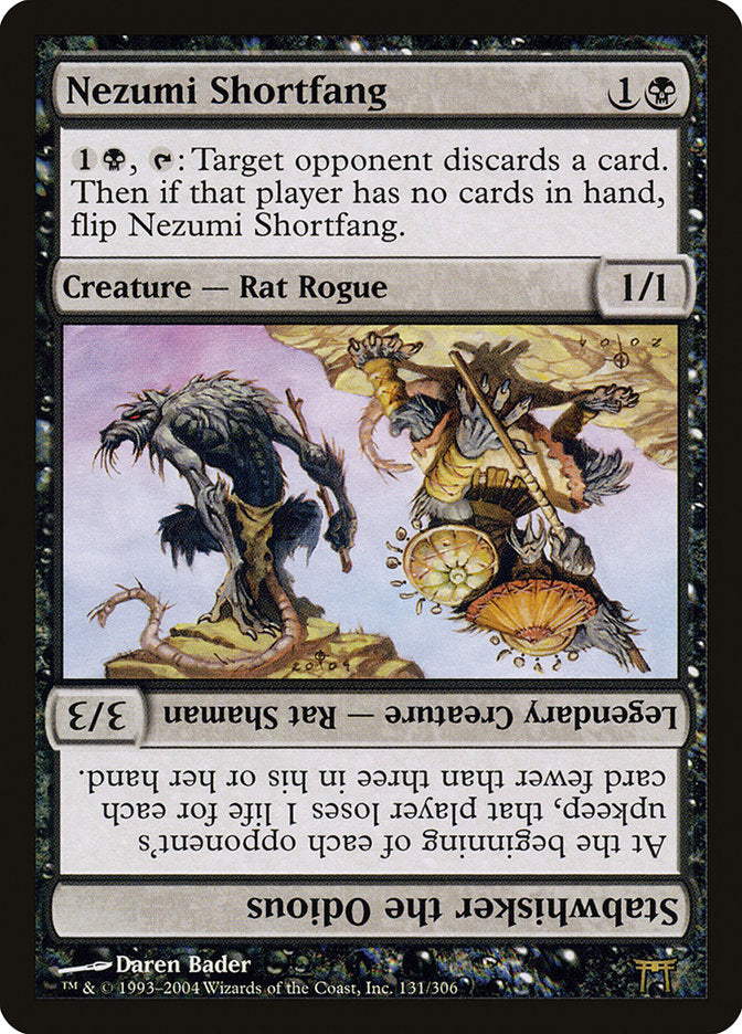 Nezumi Shortfang // Stabwhisker the Odious [Champions of Kamigawa] | Golgari Games