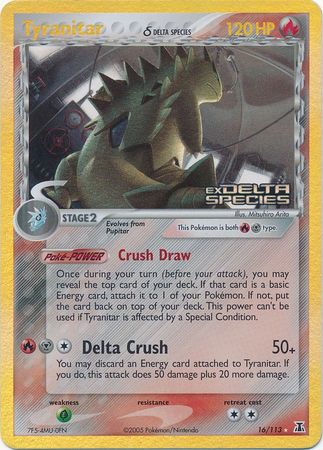 Tyranitar (16/113) (Delta Species) (Stamped) [EX: Delta Species] | Golgari Games