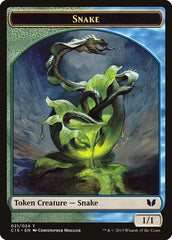 Snake (021) // Saproling Double-Sided Token [Commander 2015 Tokens] | Golgari Games