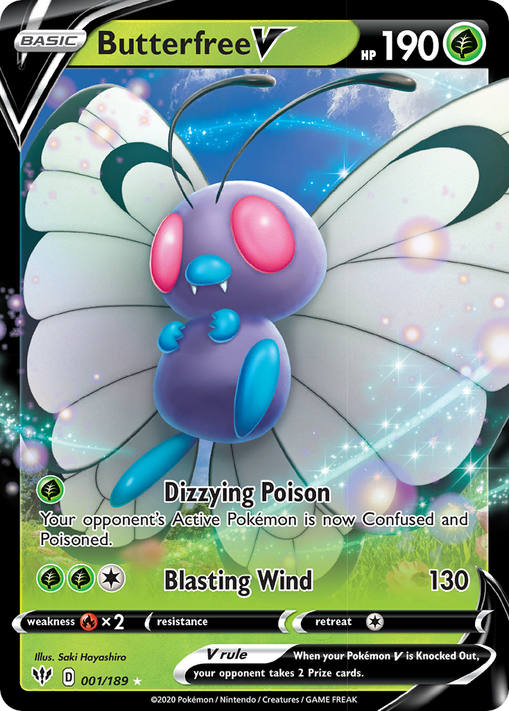 Butterfree V (001/189) [Sword & Shield: Darkness Ablaze] | Golgari Games