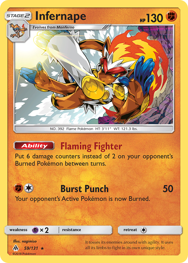 Infernape (59/131) [Sun & Moon: Forbidden Light] | Golgari Games