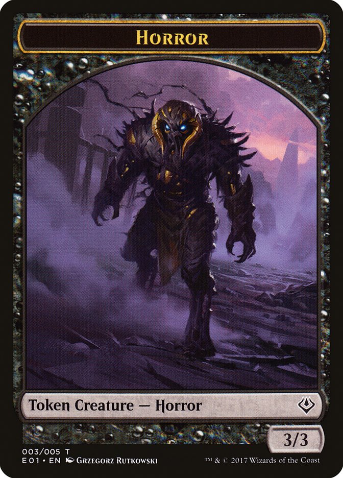 Horror Token [Archenemy: Nicol Bolas Tokens] | Golgari Games