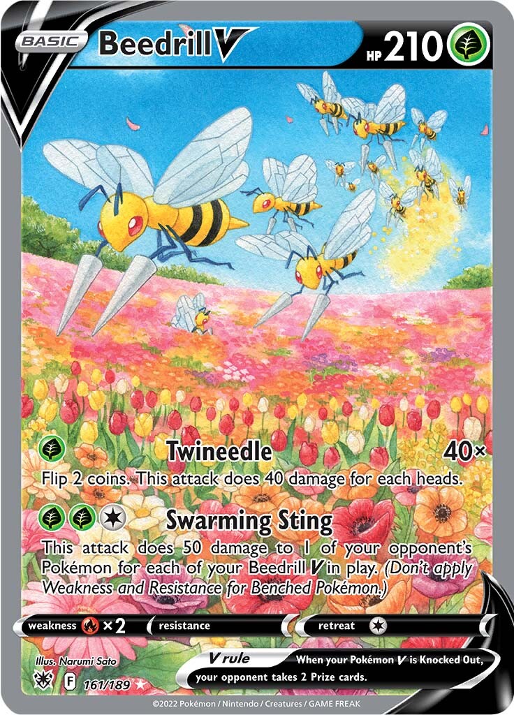 Beedrill V (161/189) [Sword & Shield: Astral Radiance] | Golgari Games