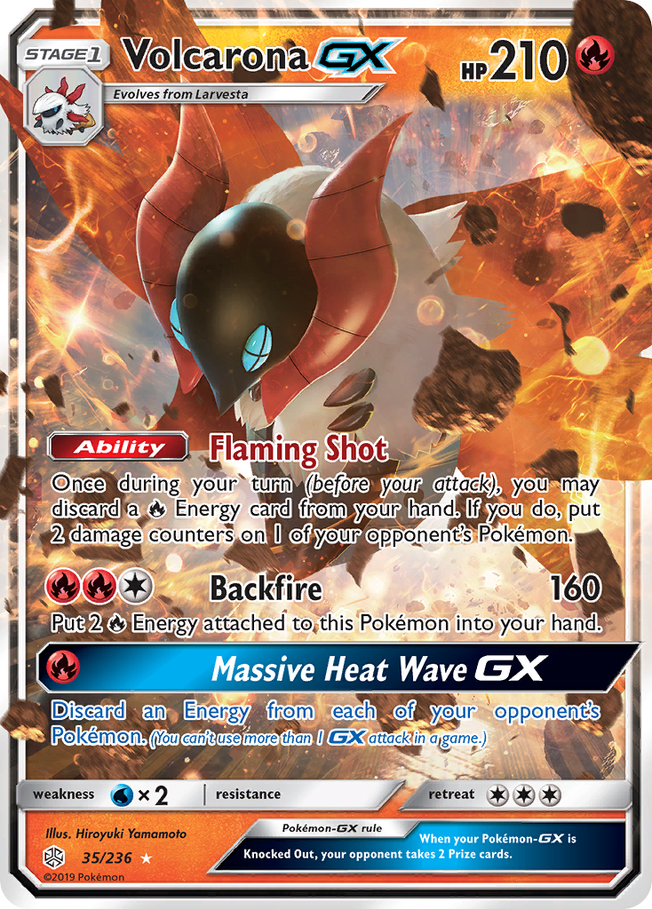 Volcarona GX (35/236) [Sun & Moon: Cosmic Eclipse] | Golgari Games