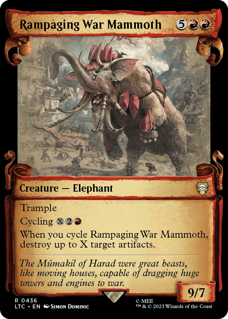 Rampaging War Mammoth [The Lord of the Rings: Tales of Middle-Earth Commander Showcase Scrolls] | Golgari Games