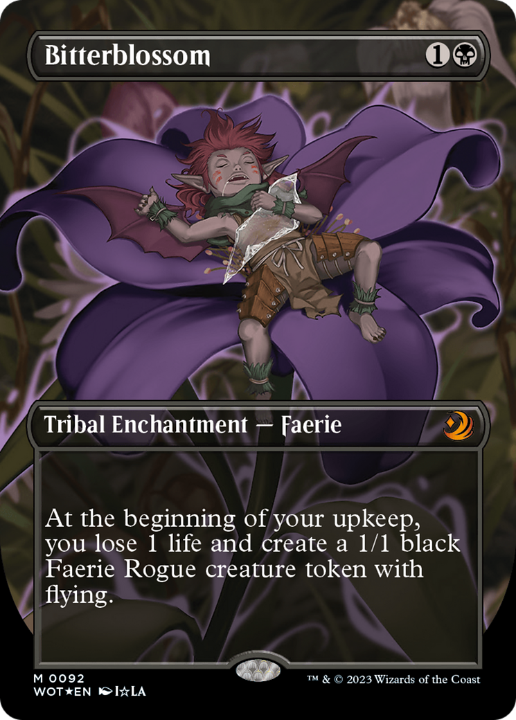 Bitterblossom (Anime Borderless) (Confetti Foil) [Wilds of Eldraine: Enchanting Tales] | Local Legends