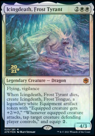 Icingdeath, Frost Tyrant [Dungeons & Dragons: Adventures in the Forgotten Realms Prerelease Promos] | Golgari Games