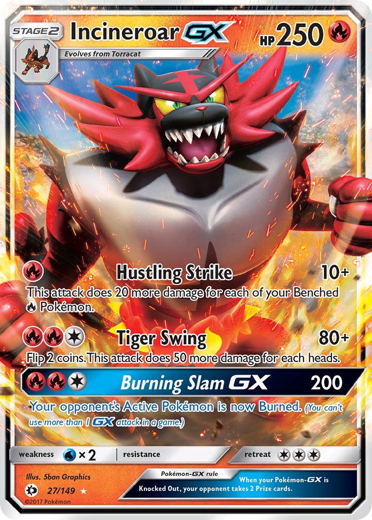 Incineroar GX (27/149) (Jumbo Card) [Sun & Moon: Base Set] | Golgari Games