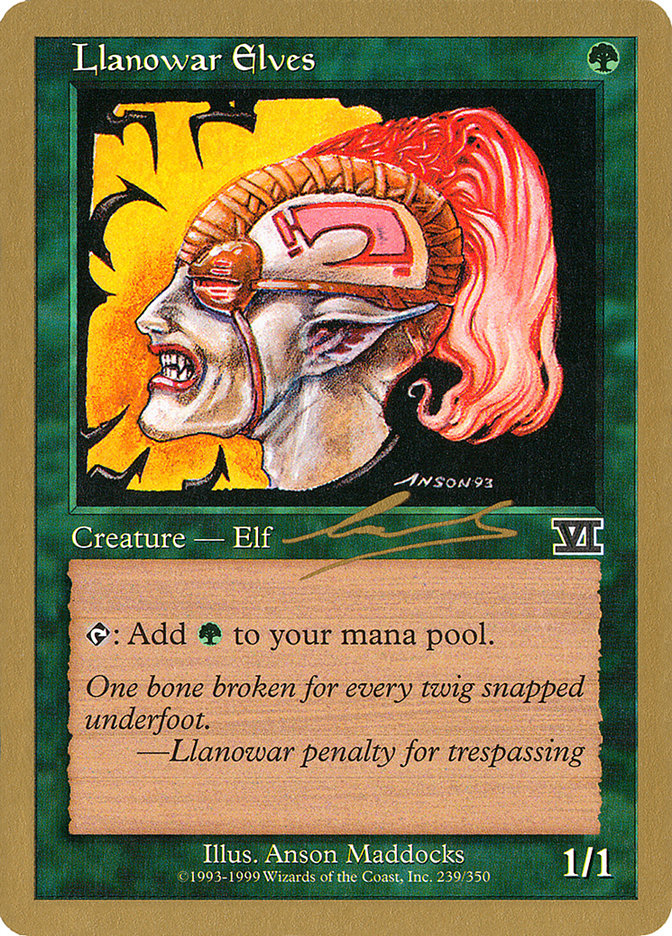 Llanowar Elves (Nicolas Labarre) [World Championship Decks 2000] | Local Legends