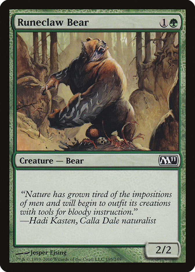 Runeclaw Bear [Magic 2011] | Golgari Games