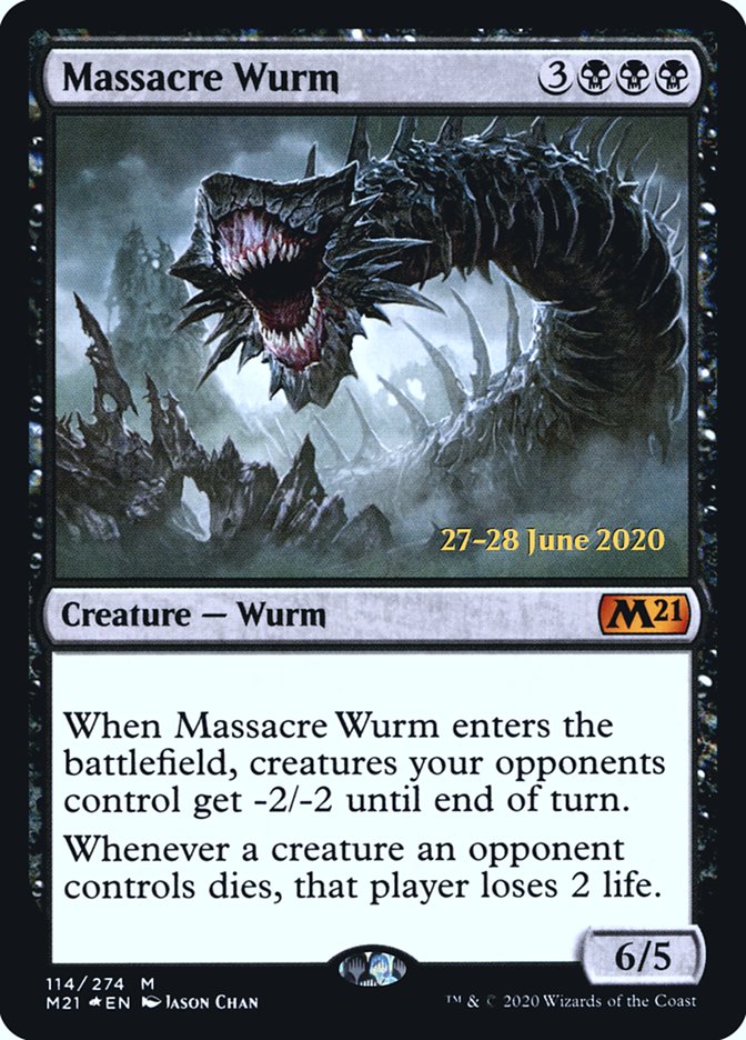 Massacre Wurm [Core Set 2021 Prerelease Promos] | Golgari Games