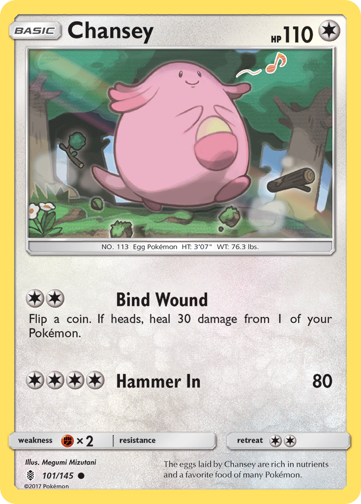 Chansey (101/145) [Sun & Moon: Guardians Rising] | Golgari Games