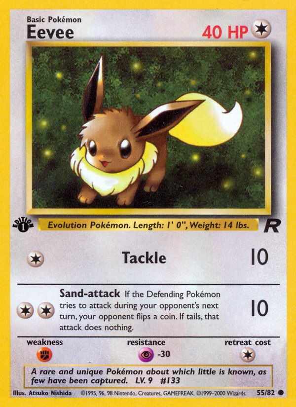 Eevee (55/82) [Team Rocket 1st Edition] | Golgari Games