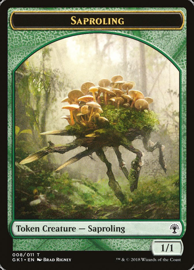 Voja // Saproling Double-sided Token [Guilds of Ravnica Guild Kit Tokens] | Golgari Games