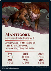 Manticore Art Card [Dungeons & Dragons: Adventures in the Forgotten Realms Art Series] | Local Legends