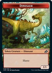 Dinosaur // Human Soldier (003) Double-sided Token [Ikoria: Lair of Behemoths Tokens] | Golgari Games