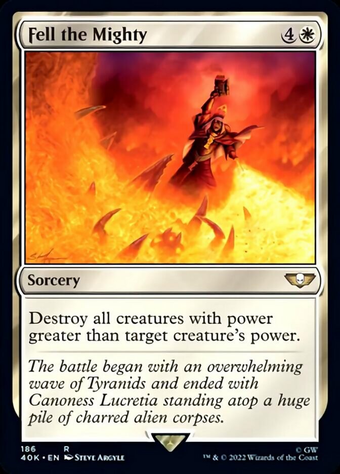 Fell the Mighty (Surge Foil) [Universes Beyond: Warhammer 40,000] | Local Legends