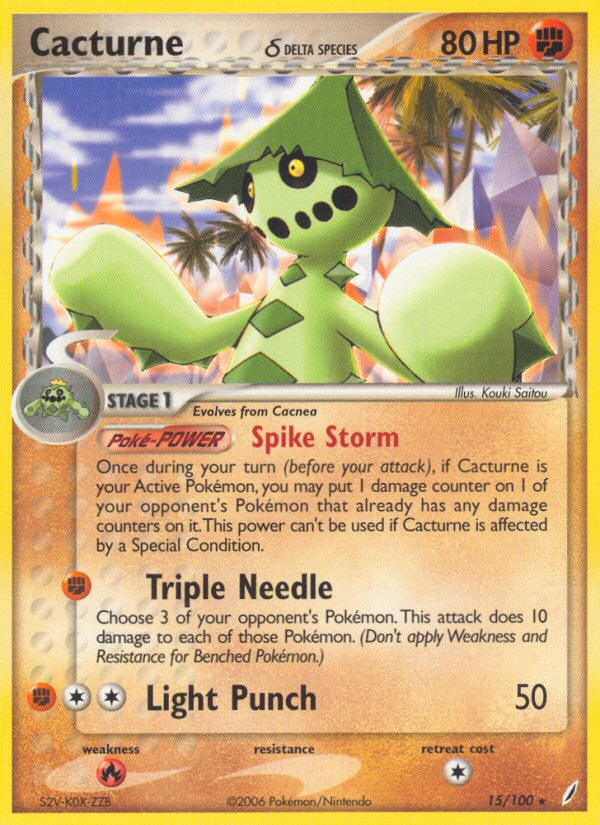 Cacturne (15/100) (Delta Species) [EX: Crystal Guardians] | Local Legends