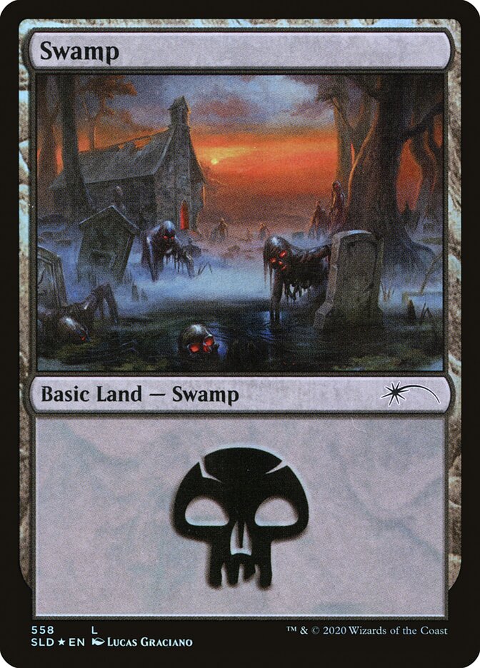 Swamp (Reanimated) (558) [Secret Lair Drop Promos] | Golgari Games