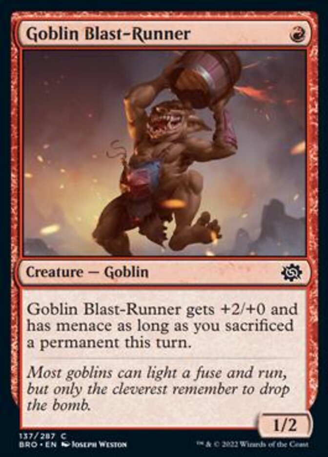 Goblin Blast-Runner [The Brothers' War] | Golgari Games