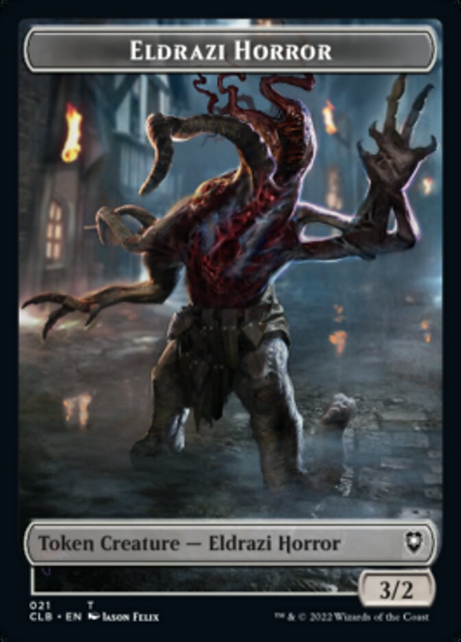 Horror // Eldrazi Horror Double-sided Token [Commander Legends: Battle for Baldur's Gate Tokens] | Golgari Games