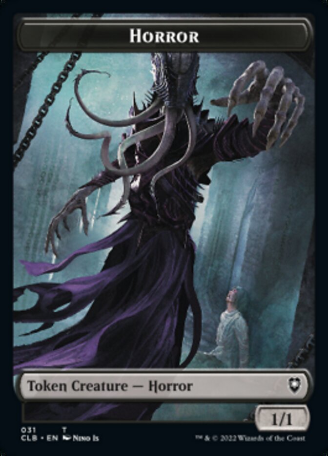 Horror // Eldrazi Horror Double-sided Token [Commander Legends: Battle for Baldur's Gate Tokens] | Golgari Games